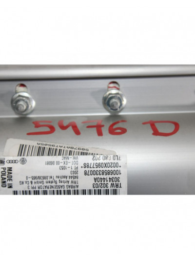 Recambio de airbag delantero derecho para volkswagen touareg (7la, 7l6, 7l7) 5.0 v10 tdi referencia OEM IAM