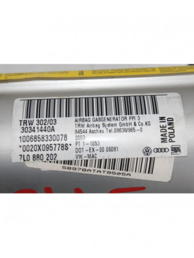 Recambio de airbag delantero derecho para volkswagen touareg (7la, 7l6, 7l7) 5.0 v10 tdi referencia OEM IAM