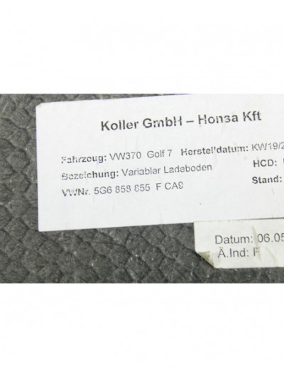 Suelo maletero VOLKSWAGEN GOLF VII 1.6 TDI 2020