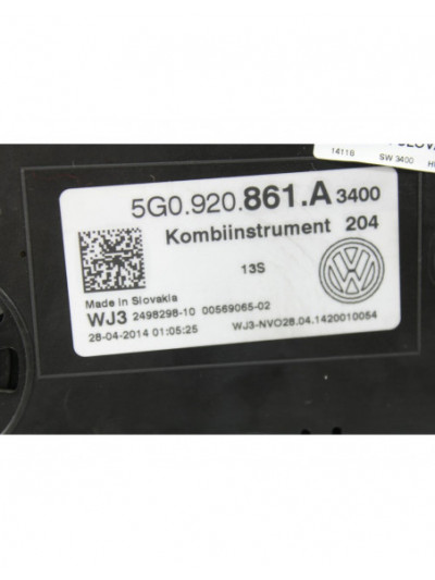 Recambio de cuadro instrumentos para volkswagen golf vii (5g1, bq1, be1, be2) 1.6 tdi referencia OEM IAM 5G0920861A