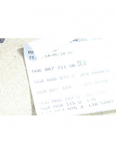 Recambio de guarnecido puerta trasera izquierda para volkswagen golf vii lim. (5g1) advance bluemotion referencia OEM IAM 5G4867