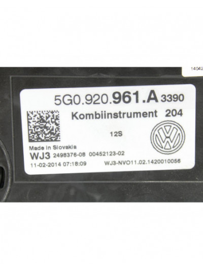 Recambio de cuadro instrumentos para volkswagen golf vii lim. (5g1) advance bluemotion referencia OEM IAM 5G0920961A