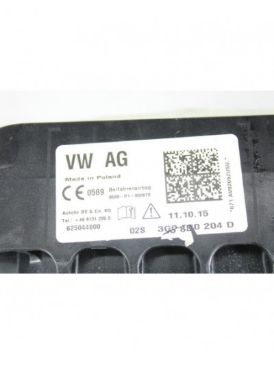 Recambio de airbag delantero derecho para volkswagen passat b8 (3g2, cb2) 1.6 tdi referencia OEM IAM 3G0880204D