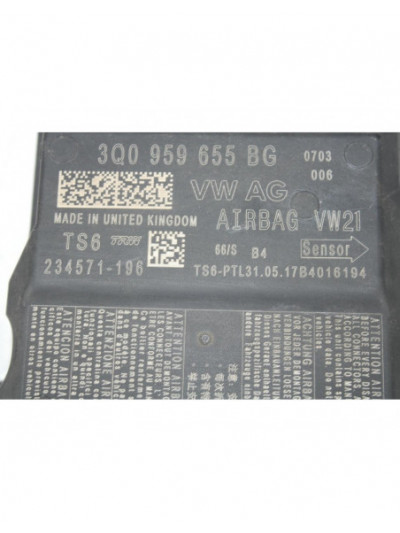 Recambio de centralita airbag para volkswagen crafter furgoneta (sy_, sx_) 2.0 tdi referencia OEM IAM 3Q0959655BG