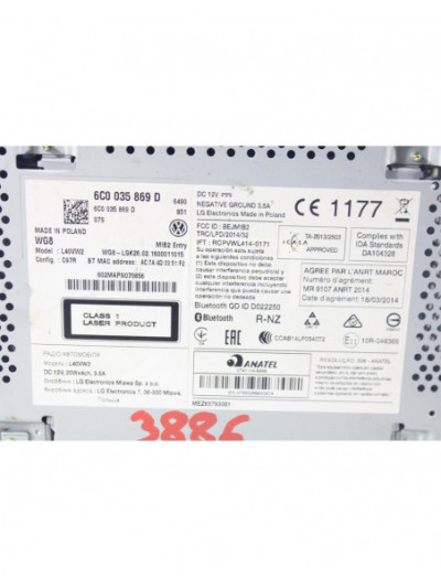 Recambio de sistema audio / radio cd para volkswagen polo (6c1) advance bluemotion referencia OEM IAM 6C0035869D