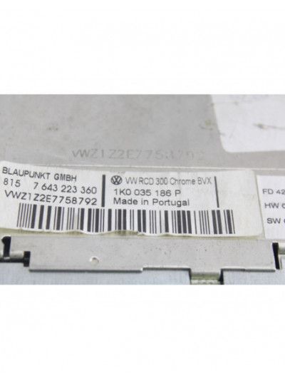 Recambio de sistema audio / radio cd para volkswagen touran (1t1) 1.9 tdi referencia OEM IAM 1K0035186P