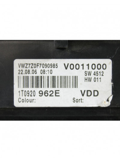Recambio de cuadro instrumentos para volkswagen touran (1t1) 1.9 tdi referencia OEM IAM 1T0920962E