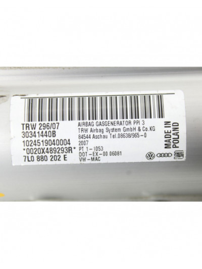 Recambio de airbag delantero derecho para volkswagen touareg (7la) 3.0 v6 tdi dpf referencia OEM IAM 7L0880202E 7L0880202E