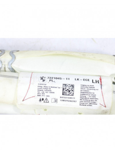 Recambio de airbag cortina delantero izquierdo para bmw 1 (f20) 116 d referencia OEM IAM 722104511