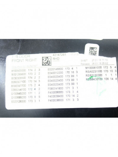 Recambio de guarnecido puerta delantera derecha para bmw x6 (f16) xdrive30d referencia OEM IAM 51417292116