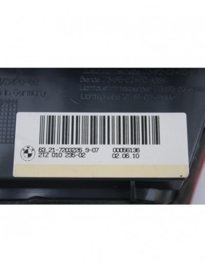 Recambio de piloto trasero derecho interior para bmw serie 5 lim. (f10) 525d referencia OEM IAM 63217203226