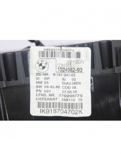 Recambio de cuadro instrumentos para bmw serie 1 berlina (e81/e87) 118d referencia OEM IAM 1K918704702K