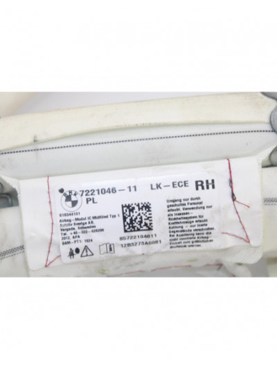 Airbag cortina delantero derecho BMW SERIE 1 LIM. 116d 2012