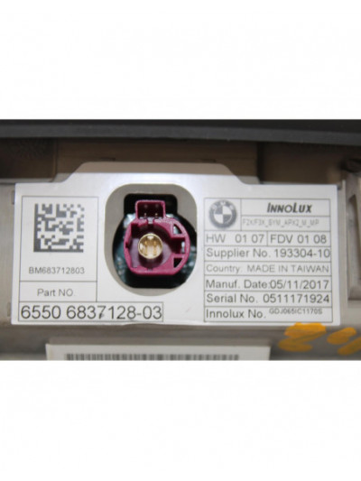 Recambio de pantalla navegador para bmw serie 1 lim. 5-trg. (f20) 116d referencia OEM IAM 65506837128