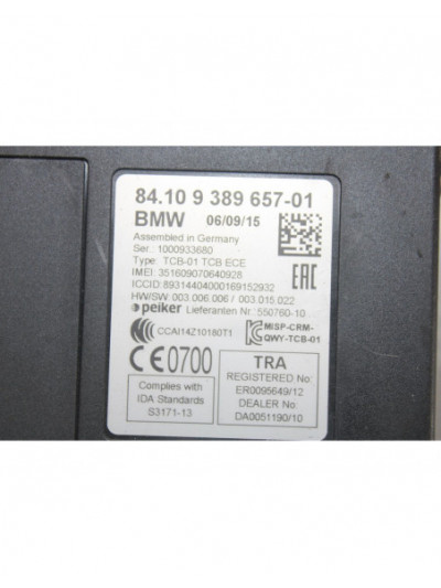 Recambio de centralita telefono para bmw serie 2 coupe (f22) 218d m sport referencia OEM IAM 84109389657