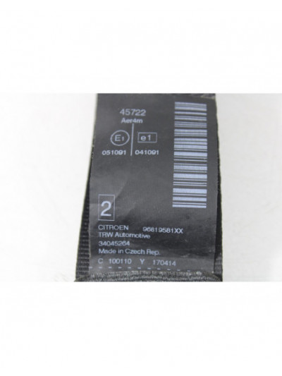 Recambio de cinturon seguridad trasero derecho para citroën ds3 graphic art referencia OEM IAM 96819581XX