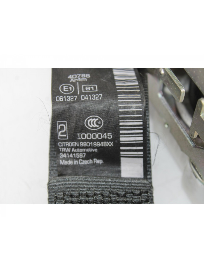 Recambio de cinturon seguridad trasero derecho para citroën ds3 sport referencia OEM IAM 98019948XX