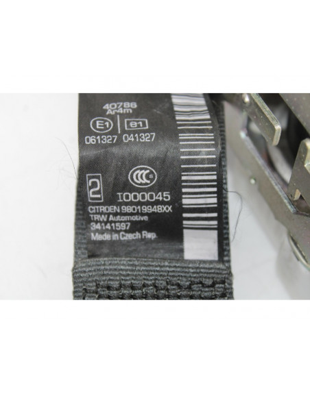 Recambio de cinturon seguridad trasero derecho para citroën ds3 sport referencia OEM IAM 98019948XX