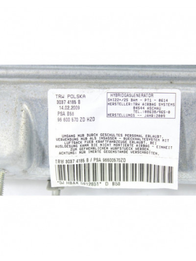 Recambio de airbag delantero derecho para citroën c4 grand picasso 1.6 16v hdi fap referencia OEM IAM 96600570ZD