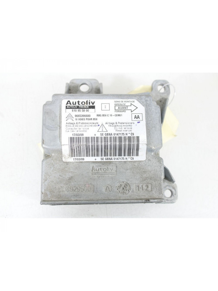 Recambio de centralita airbag para citroën c4 grand picasso 1.6 16v hdi fap referencia OEM IAM 9665396680