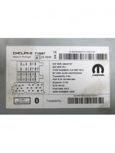 Recambio de sistema audio / radio cd para fiat punto (199_) 1.4 (199axb1a, 199bxb1a, 199bxb11, 199axb11) referencia OEM IAM