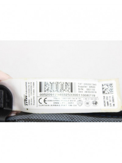Recambio de airbag cortina delantero derecho para fiat panda van iii referencia OEM IAM 520917940