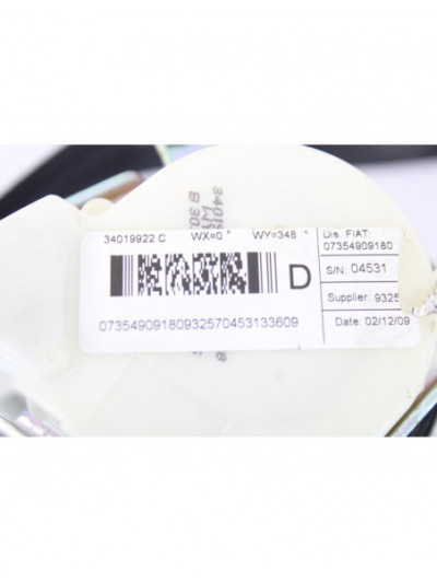 Recambio de cinturon seguridad delantero derecho para fiat bravo (198) 1.9 active multijet referencia OEM IAM 07354909180