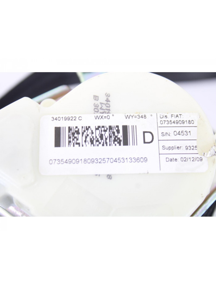 Recambio de cinturon seguridad delantero derecho para fiat bravo (198) 1.9 active multijet referencia OEM IAM 07354909180
