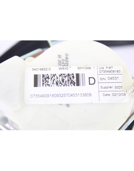 Recambio de cinturon seguridad delantero derecho para fiat bravo (198) 1.9 active multijet referencia OEM IAM 07354909180