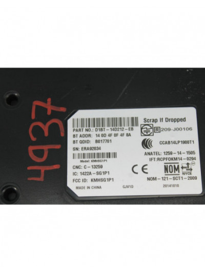 Recambio de centralita bluetooth para ford fiesta vi (cb1, ccn) 1.5 tdci referencia OEM IAM D1BT14D212EB