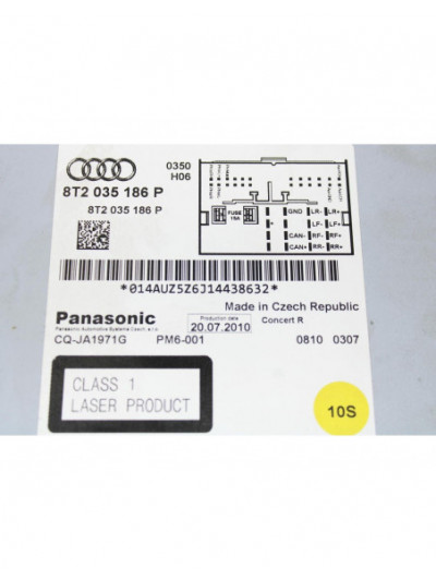Recambio de sistema audio / radio cd para audi q5 (8rb) 2.0 tdi quattro referencia OEM IAM 8T2035186P
