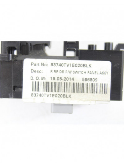 Recambio de mando elevalunas trasero derecho para honda civic (fk) 1.6 i-dtec comfort referencia OEM IAM 83740TV1E020BLK