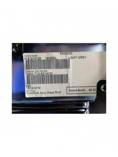 Recambio de techo electrico para honda civic (fk) 1.6 dtec cat referencia OEM IAM 70800TV0E010 ,