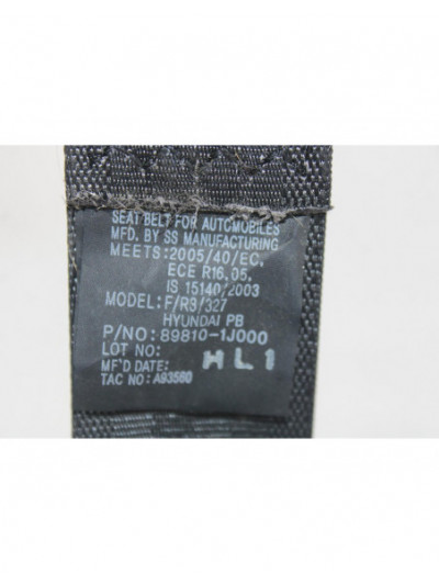 Recambio de cinturon seguridad trasero izquierdo para hyundai i20 i (pb, pbt) 1.2 referencia OEM IAM 898101J000