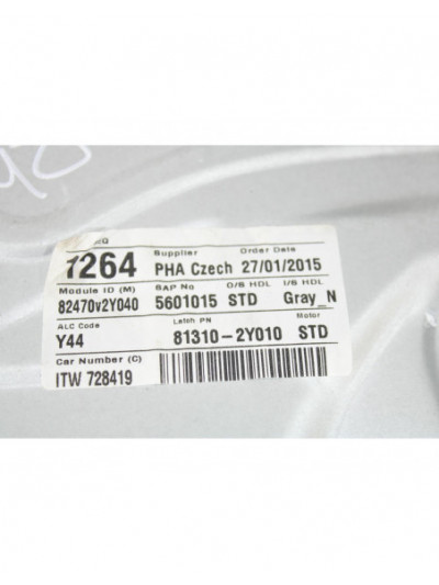 Recambio de elevalunas delantero izquierdo para hyundai ix35 (lm, el, elh) 1.7 crdi referencia OEM IAM 82470V2Y040