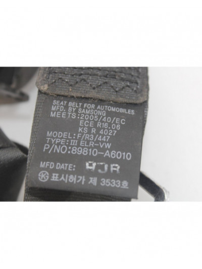Recambio de cinturon seguridad trasero izquierdo para hyundai i30 (gd) style sport referencia OEM IAM 89810A6010