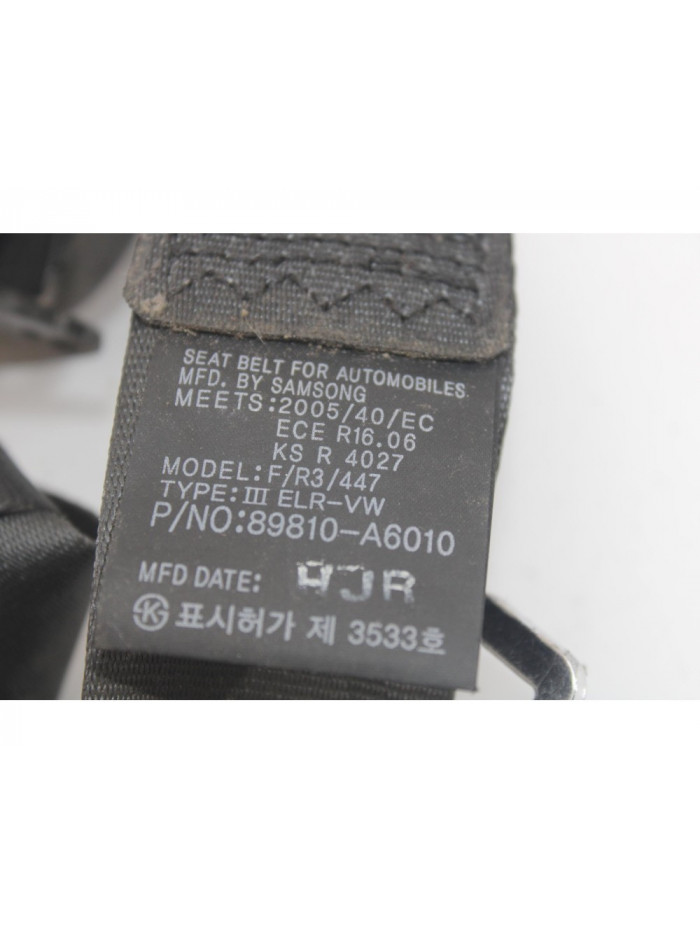 Recambio de cinturon seguridad trasero izquierdo para hyundai i30 (gd) style sport referencia OEM IAM 89810A6010