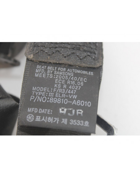 Recambio de cinturon seguridad trasero izquierdo para hyundai i30 (gd) style sport referencia OEM IAM 89810A6010