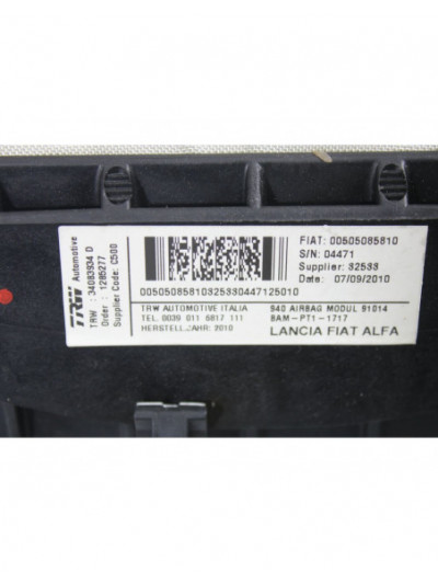 Recambio de airbag delantero derecho para alfa romeo giulietta (191) sprint referencia OEM IAM 34083934D