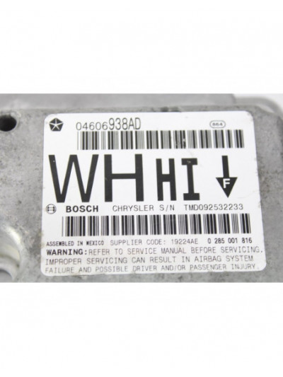Recambio de centralita airbag para jeep gr. cherokee (wh) 3.0 crd limited referencia OEM IAM 04606938AD