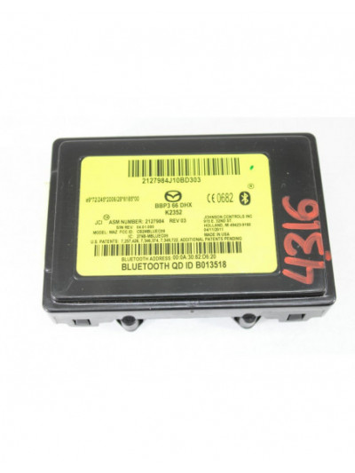 Recambio de centralita bluetooth para mazda 3 lim. (bl) sportive referencia OEM IAM BBP366DHX