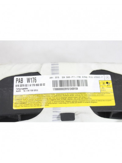 Recambio de airbag delantero derecho para mercedes-benz cla coupé (c117) cla 180 (117.342) referencia OEM IAM A1768600002
