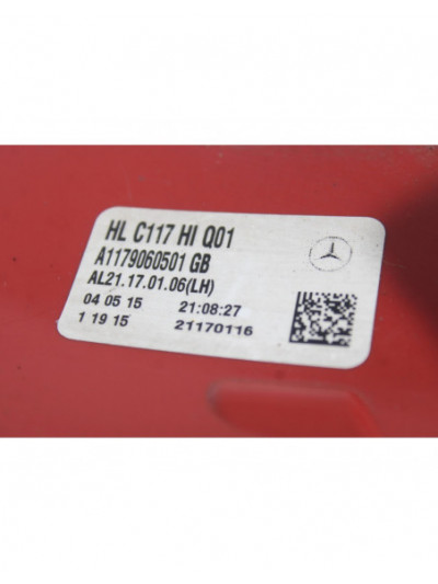 Recambio de piloto trasero izquierdo para mercedes-benz cla coupé (c117) cla 180 (117.342) referencia OEM IAM A1179060501