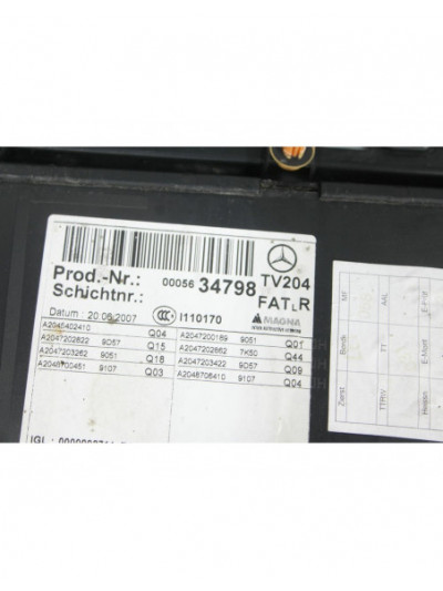 Guarnecido puerta delantera derecha MERCEDES-BENZ CLASE C C 220 CDI 2007