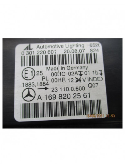Recambio de faro izquierdo para mercedes-benz clase b (w245) 180 cdi (245.207) referencia OEM IAM 1698202561