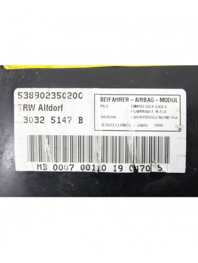 Recambio de airbag delantero derecho para mercedes-benz clase e (w210) berlina referencia OEM IAM 2108602205