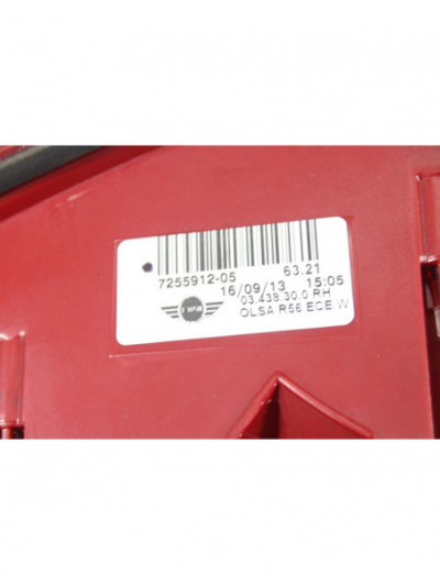 Recambio de piloto trasero derecho para mini r56 one d referencia OEM IAM 725591205