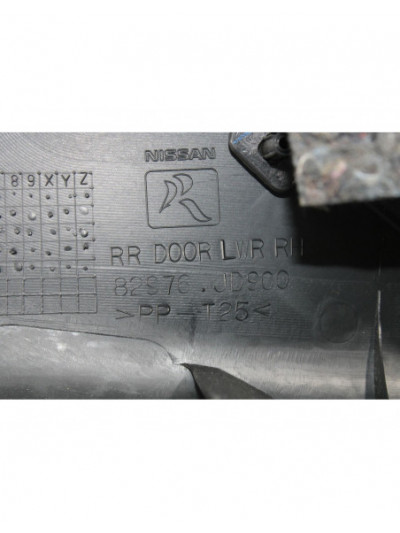 Recambio de guarnecido puerta trasera derecha para nissan qashqai i (j10, nj10) 2.0 dci referencia OEM IAM 82910JD900