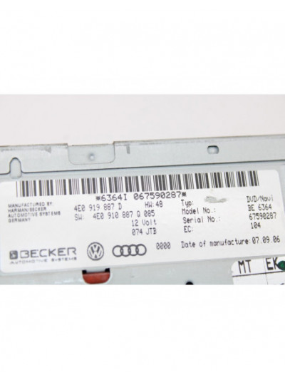SISTEMA NAVEGACIÓN GPS AUDI A6 BERLINA 2.0 TDI 2007 REF. AUDI A6 BERLINA 2.0 TDI 2007 REF. AUDI A6 BERLINA 2.0 TDI 2007