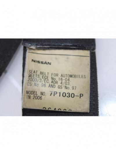 Recambio de cinturon seguridad delantero derecho para nissan navara pick-up (d40m) double cab le 4x4 referencia OEM IAM L153004